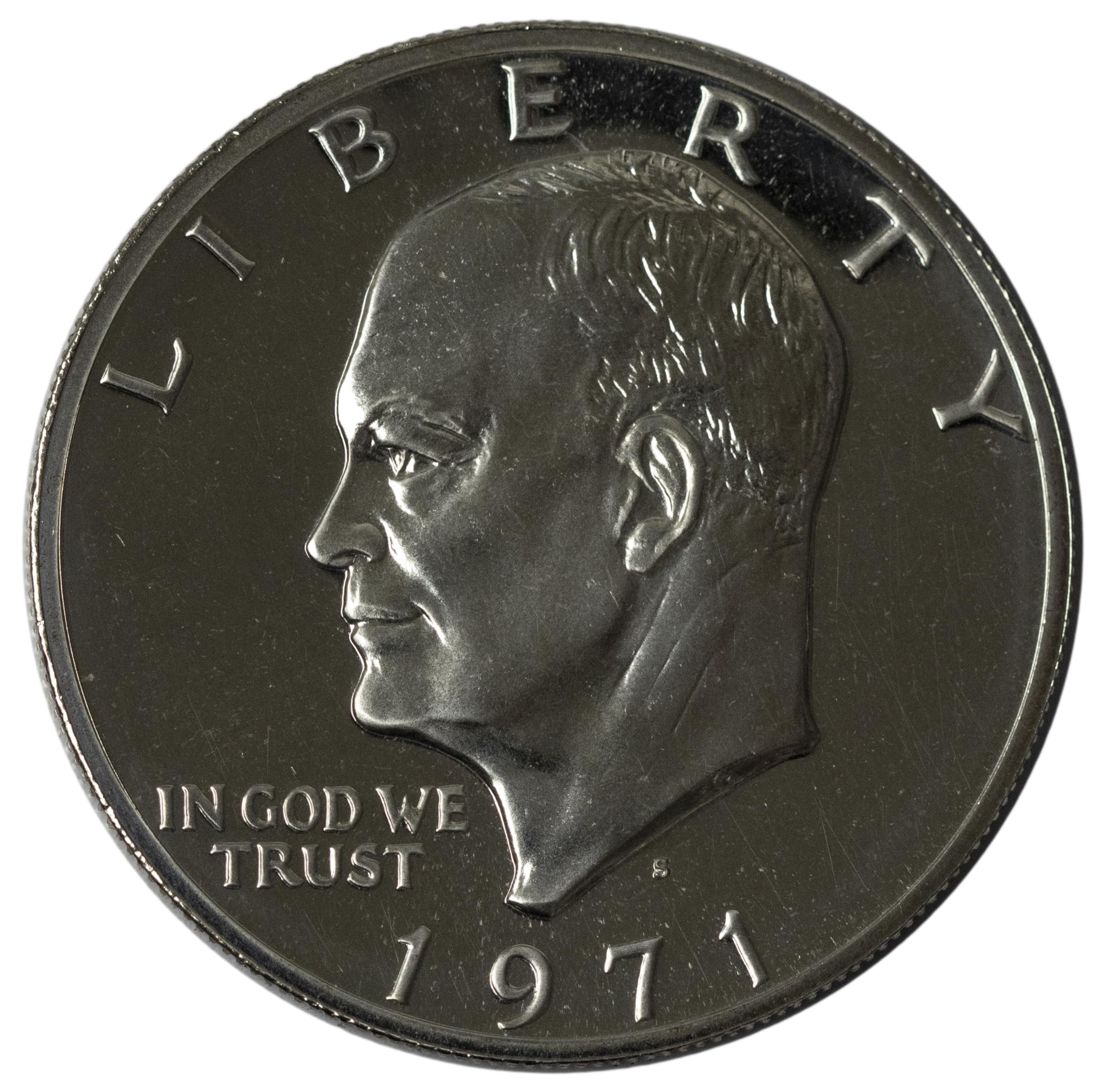 アメリカ 1971-S プルーフ 1Dollar 銀貨 1971-S $1 Silver, Peg Leg (Proof) Ike Dollar - PCGS CoinFacts